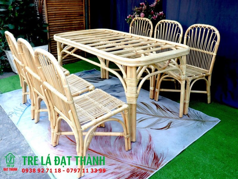 Bàn Ghế Ăn Mây - BGAM001